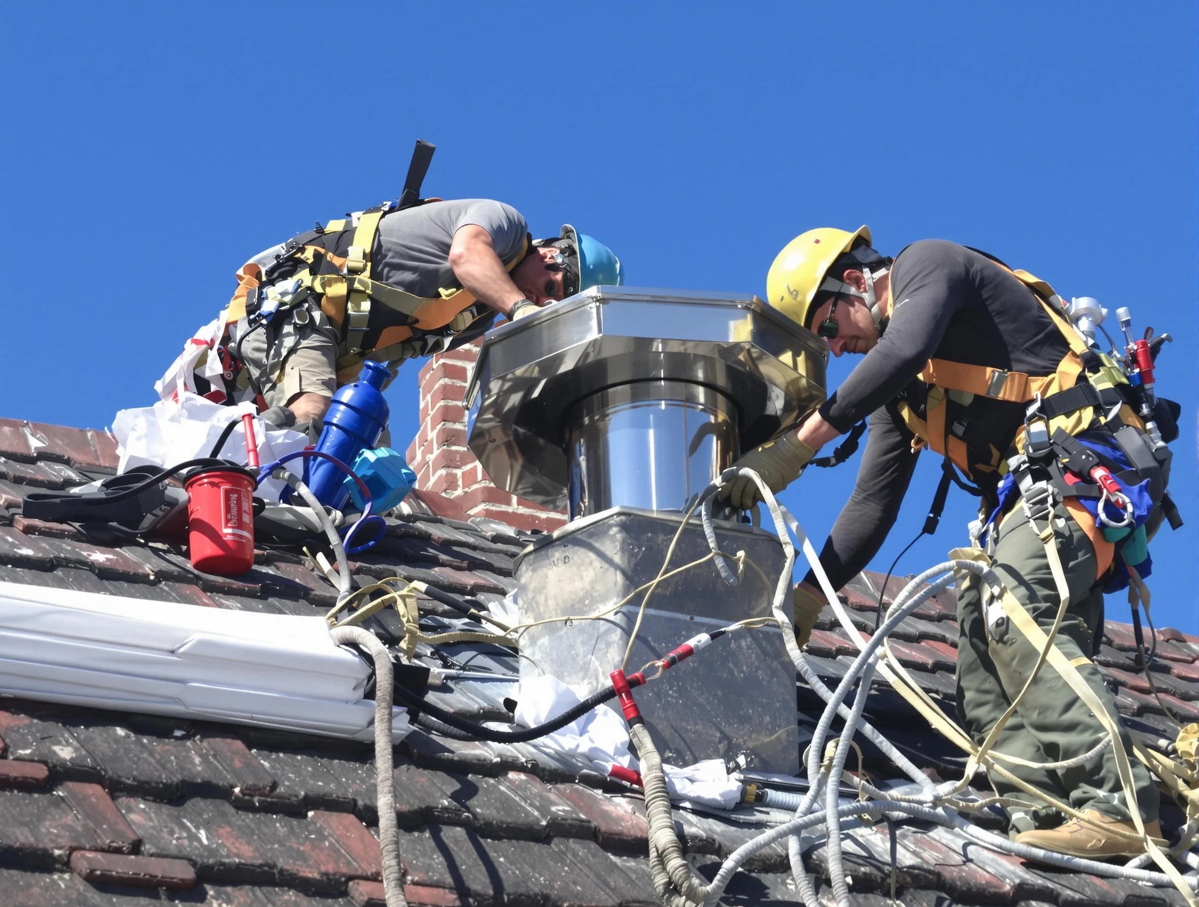 Protective chimney cap installed by Bayonne Chimney Sweep in Bayonne, NJ